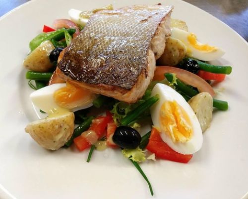 Glasshouse Cafe's beautiful salmon meal